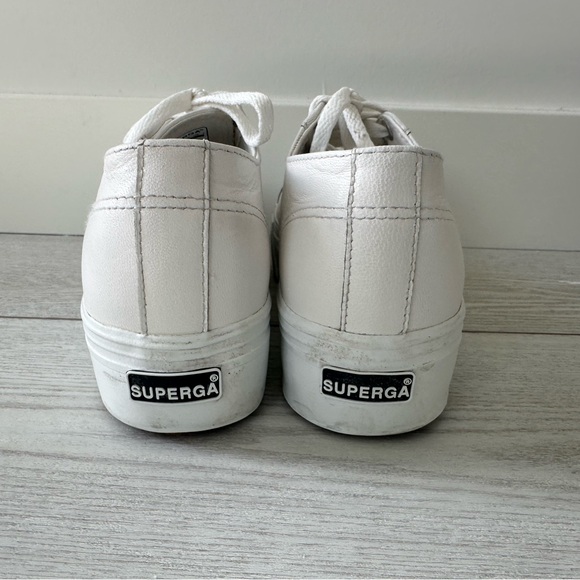 Superga Women’s size 8 White platform Sneakers - Picture 4 of 6